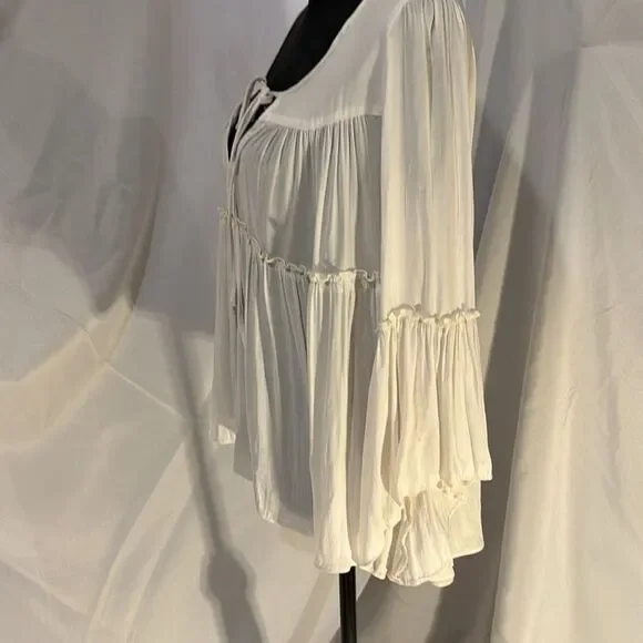 Free People A Few Of Mh Favorite Things Ruffle Top Size S - Picture 5 of 9